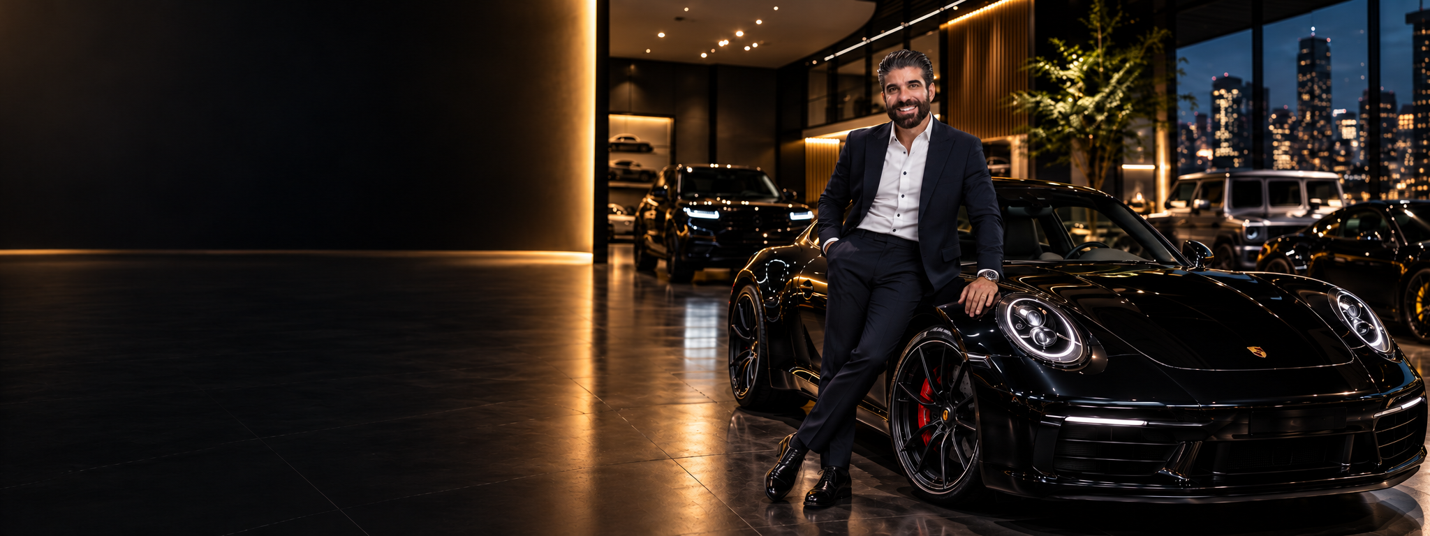 Veículos premium no showroom da TCAR Imports